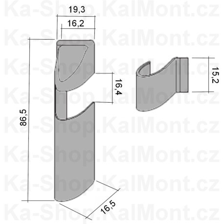 Krytka pantu Maco na dřevěné okno a balkon, horní sada pro rám a křídlo, Provedení Levý, Barva Bílá