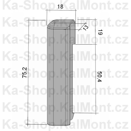Krytka pantu Maco dolní křídlová na dřevěné okno a balkonové dveře, Provedení Levý, Barva Bílá