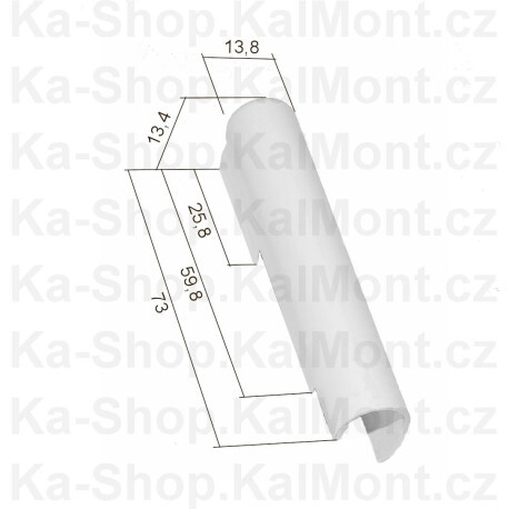 Krytka pantu Siegenia Titan na dřevěné okno a balkonové dveře, dolní křídlová, Provedení Levý, Barva Bílá