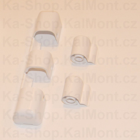 Krytka Siegenia Favorit na plastové okno a balkon, horní, rám a křídlo, bílá - V, Provedení Levý