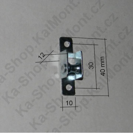 Kladka kovová pro navíjecí šňůru předokenní rolety, 40 x 10 mm