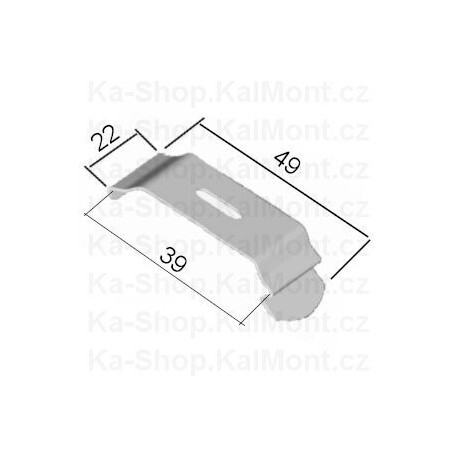 Ocelový držák 39 mm konzole vertikální žaluzie a rolety