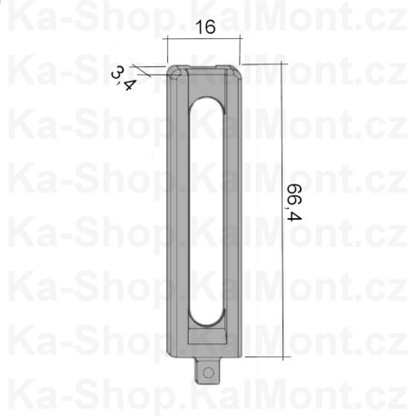Krytka pantu Maco na plastové okno a balkon, dolní rámová zadní, Barva Bílá