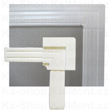 Roh z PVC pro okenní síť proti hmyzu z Al profilu s límcem 25x10 mm, Barva Bílá