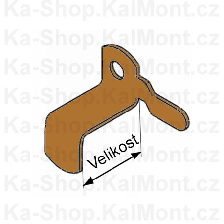 Držák, otočný háček pro okenní síť proti hmyzu světle hnědý - zlatý dub, Velikost 8 mm