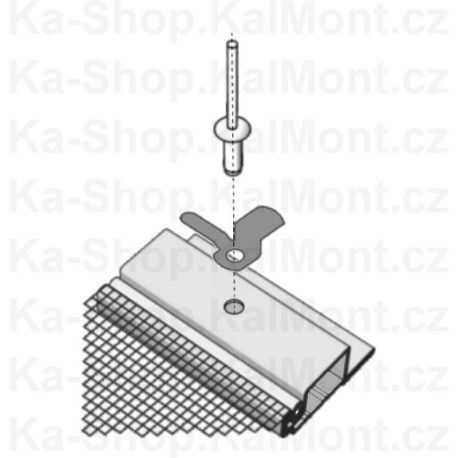 Trhací nýt ø 3 mm pro montáž otočného háčku na okenní síť