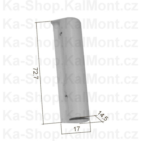 Krytka pantu Siegenia Favorit na plastové okno a balkon, dolní křídlová, Provedení Levý, Barva Bílá