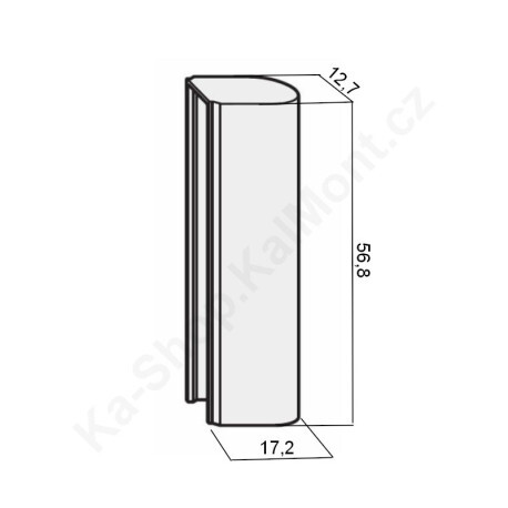 Krytka Winkhaus PP na plastové okno a balkon, dolní křídlová bílá, Barva Bílá