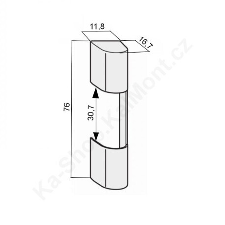 Krytka Winkhaus PP na plastové okno a balkon, horní rámová, Barva Tmavě hnědá
