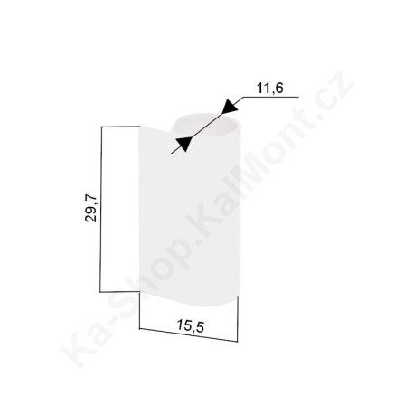 Krytka Winkhaus PP na plastové okno a balkon, horní křídlová, Barva Tmavě hnědá