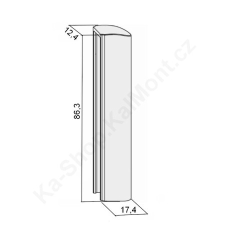 Krytka Winkhaus AP na plastové okno a balkon, dolní křídlová, Barva Tmavě hnědá