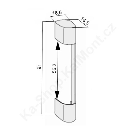 Krytka Winkhaus AP bílá na plastové okno a balkon, horní rámová, rovné zakončení