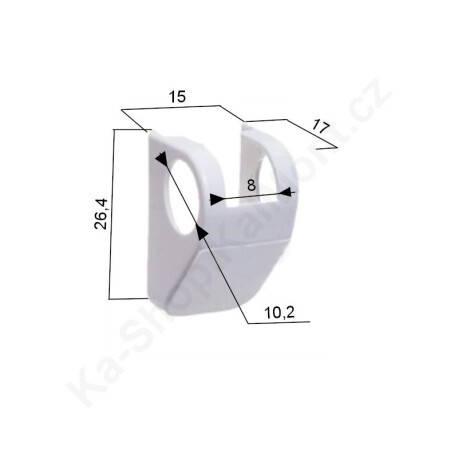 Krytka Winkhaus AP na plastové okno a balkon, dolní rámová, šikmá, Barva Tmavě hnědá