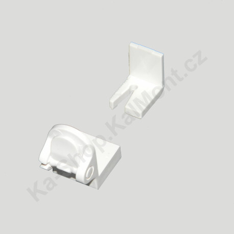 Dolní držák vodícího lanka látkové rolety, distance 2 mm, 14-22mm, Barva Bílá