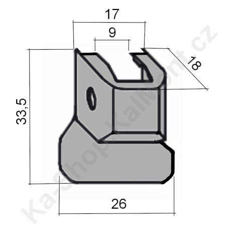 Krytka pantu Siegenia Favorit na plastové okno a balkon, dolní rámová bílá, 130kg