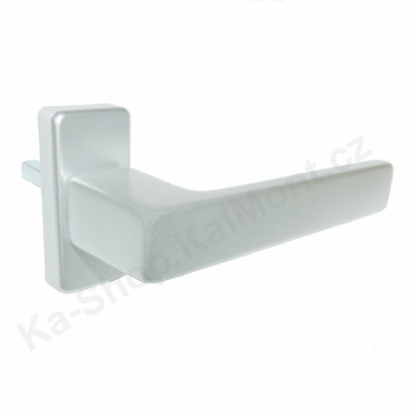 Klika na plastové a dřevěné okno a balkonové dveře, hranatá, stříbrná, 43 X 7 mm, 4 polohy