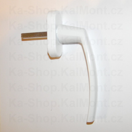 Klika na plastové okno a balkonové dveře, bílá krémová, čtyřhran 40 x 7mm, 4 polohy