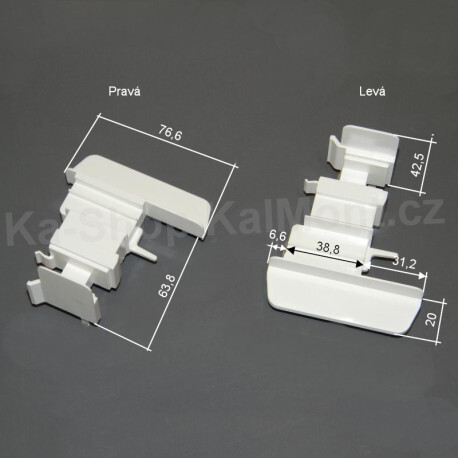 Sada krytek štulpu na plastové dvoukřídlé okno bílá
