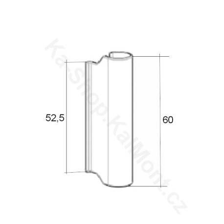 Krytka pantu G-U na plastové okno a balkon, horní křídlová bílá
