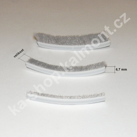 Těsnící samolepící kartáček, šedý - 1m, Výška 5 mm