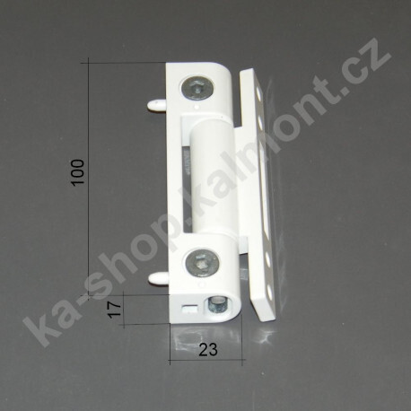Pant na plastové okno a dveře, 100 mm, excentrický s regulací přítlaku, Barva Bílá