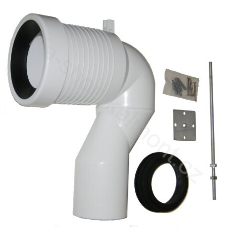 Koleno WC Vario 110 x 90 variabilní s manžetou a upevňovací sadou