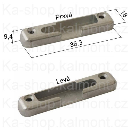 Protiplech OS Roto na dřevěné okno a balkon, eurofalc 18, osa 9 mm, Provedení Pravý