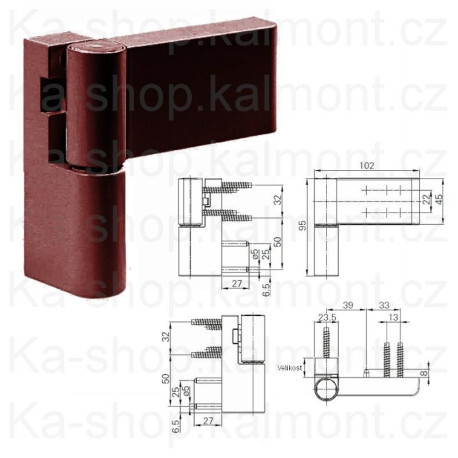 Pant Roto S 150, 14 - 17,5 mm hnědý na plastové dveře