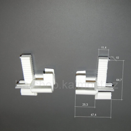 Navaděč lamel předokenní rolety do vodící lišty, bílý - pár