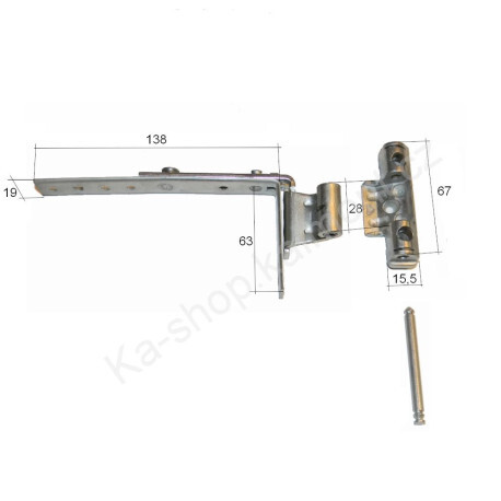 Pant Roto NT horní s úhelníkem na dřevěné otevírací okno a balkonové dveře, 12-18-9, Provedení Pravý