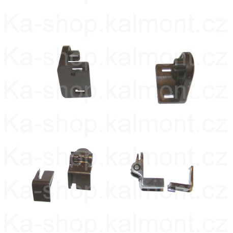 Servisní sada hnědá pro textilní roletu - montážní patky, dolní fixace vodících lanek