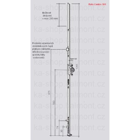 Převod Roto Centro, GR 1265 MV, 1201-1400, G 563, Dorn 15