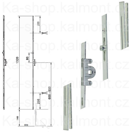 Převod Siegenia Favorit Gr 120, FFH 1201-1600, G 600-800, DM 15