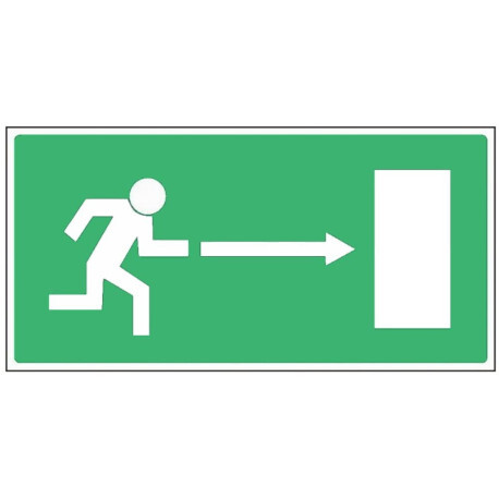 Bezpečnostní tabulka ÚNIKOVÝ VÝCHOD VPRAVO, plast 212 x 123 mm