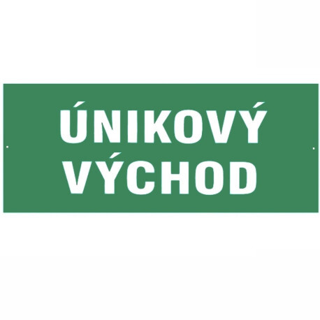 Bezpečnostní tabulka ÚNIKOVÝ VÝCHOD, plast 210 x 87 mm