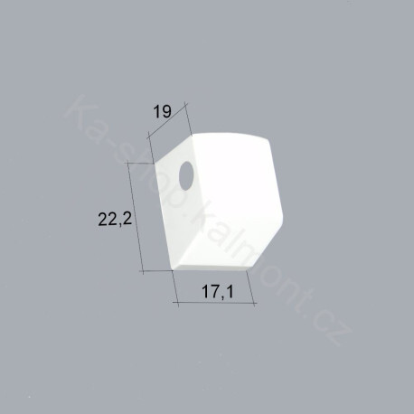 Krytka pantu Roto NX na plastové okno a balkon, dolní rámová přední, bílá