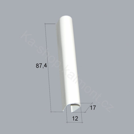 Krytka pantu Roto NX na plastové okno a balkon, dolní křídlová, bílá