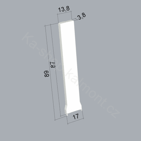 Krytka pantu Roto NX na plastové okno a balkon, dolní rámová zadní, bílá