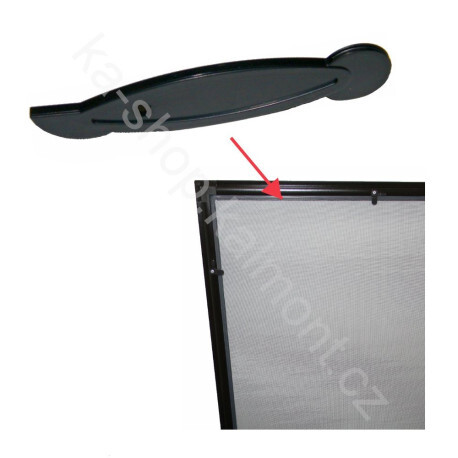 Zatlačovač fixační gumy při opravě okenní sítě proti hmyzu