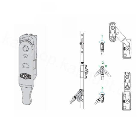 Pojistka Vorne, přizvedávací páčka křídla na plastové a dřevěné okno a balkon