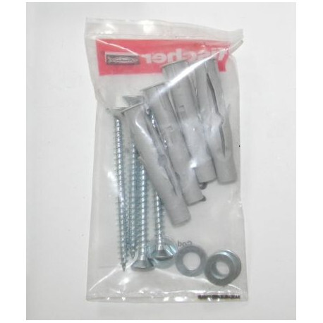 Hmoždinka univerzální Fischer FU 10 x 60 s vrutem 5,8 x 80 a podložkou - sada 4ks