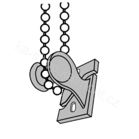 Držák řetízku pro látkové rolety a vnitřní žaluzie, průhledný