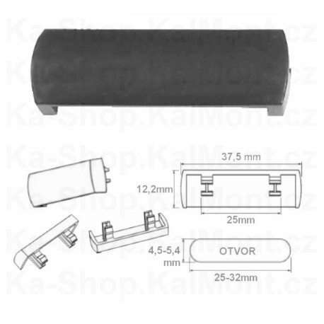 Okapnička odtokového kanálku na plastové okno a dveře, rovná, antracit