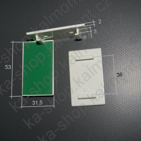 Držák látkové roletky pro nalepení pro profil 36 x 3 mm, bílý