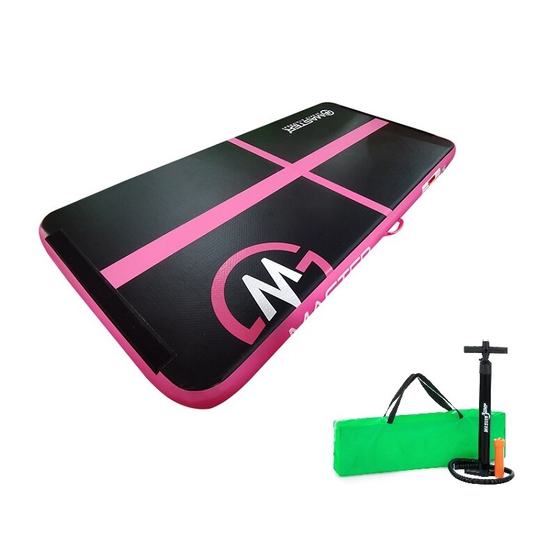 Airtrack MASTER nafukovací žíněnka 200 x 100 x 10 cm - černo - růžová - 2. jakost