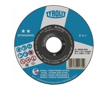 Kotouč řezný ocel/nerez Standard Tyrolit - 125x1,6mm