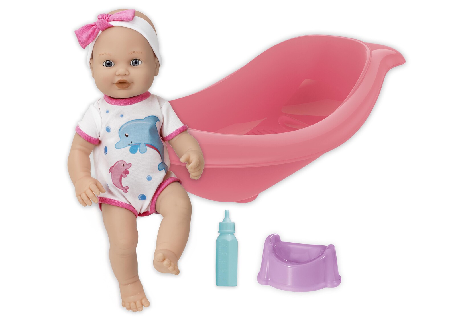 Panenka čurající set s vaničkou 41cm