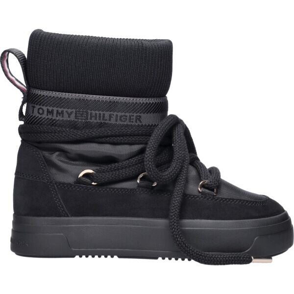Tommy Hilfiger TOMMYTECH LOGOTAPE SNOWBOOT WARM Dámská kotníková obuv, černá, velikost