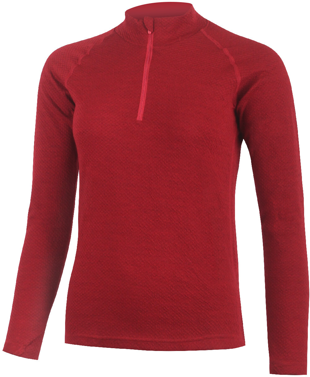 Lasting vlněné merino triko se zipem u krku HONY 3690 červené Velikost: L