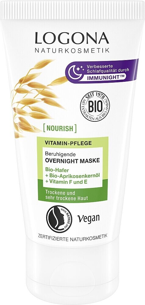 Logona Zklidňující noční maska ​​s BIO ovsem a vitamíny F a E 50ml